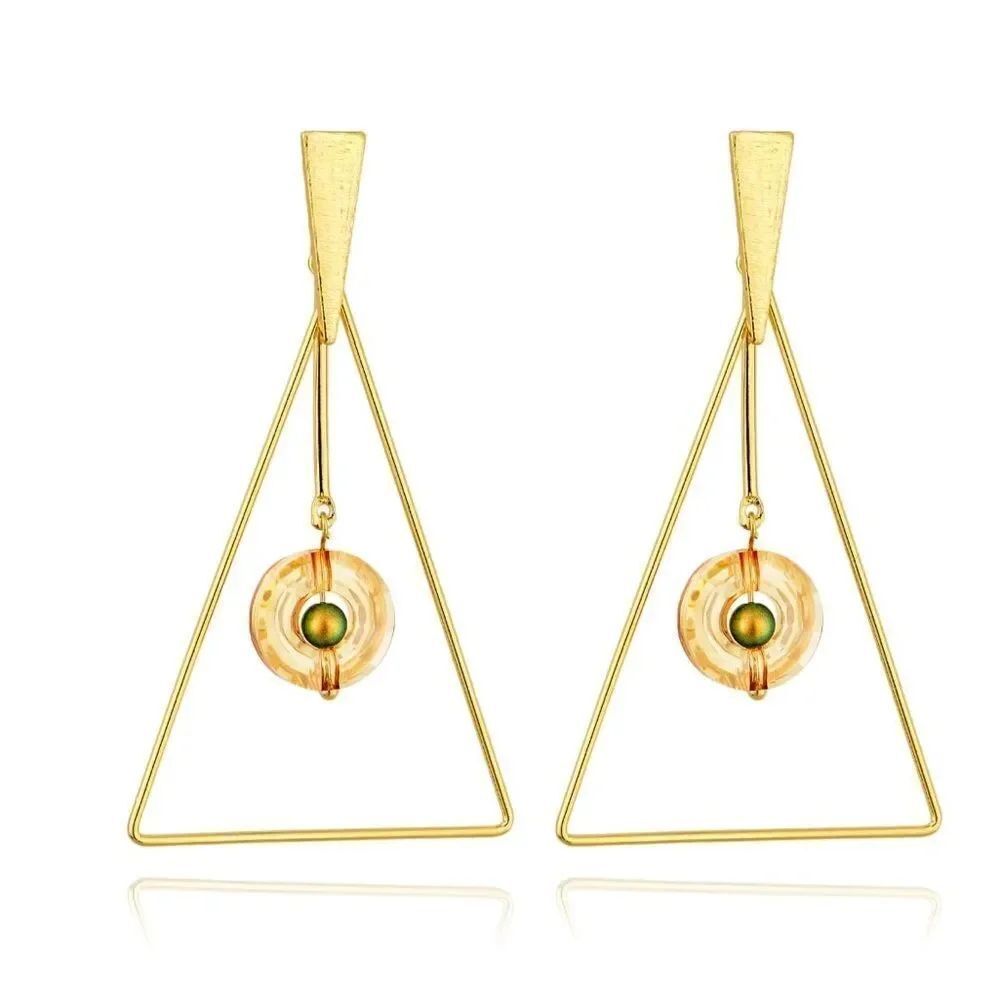 Earrings Gold 18k plated Swarovski authentic pearl